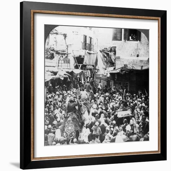 The Holy Carpet Parade with the Mahmal, Cairo, Egypt, 1905-Underwood & Underwood-Framed Photographic Print