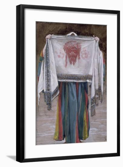 The Holy Face for 'The Life of Christ', C.1884-96 (W/C and Gouache on Paperboard)-James Jacques Joseph Tissot-Framed Giclee Print