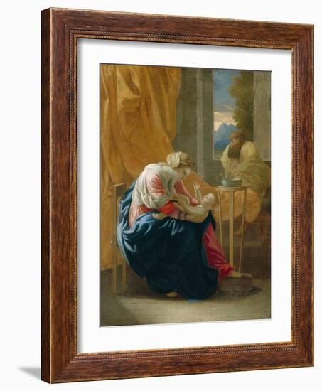 The Holy Family, 1641-Nicolas Poussin-Framed Giclee Print