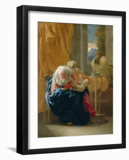 The Holy Family, 1641-Nicolas Poussin-Framed Giclee Print