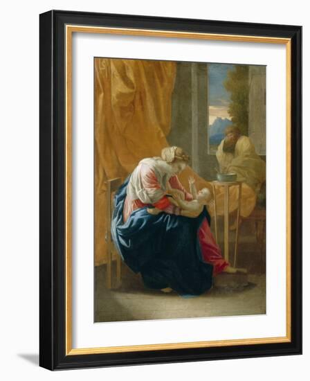 The Holy Family, 1641-Nicolas Poussin-Framed Giclee Print