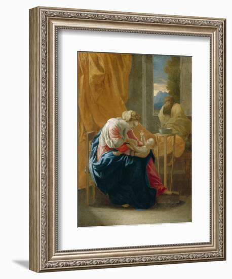 The Holy Family, 1641-Nicolas Poussin-Framed Giclee Print