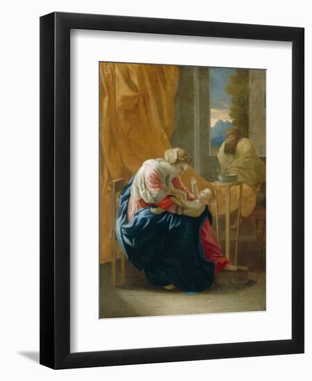 The Holy Family, 1641-Nicolas Poussin-Framed Giclee Print