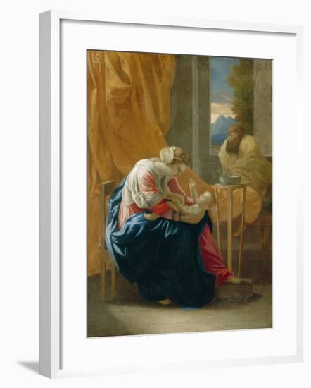 The Holy Family, 1641-Nicolas Poussin-Framed Giclee Print