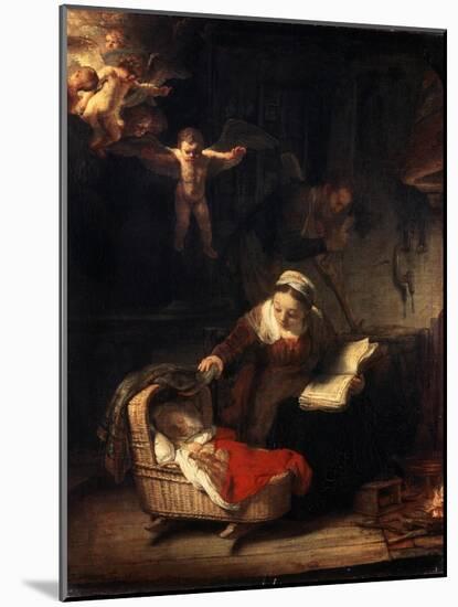 The Holy Family, 1645-Rembrandt van Rijn-Mounted Giclee Print