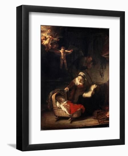 The Holy Family, 1645-Rembrandt van Rijn-Framed Giclee Print