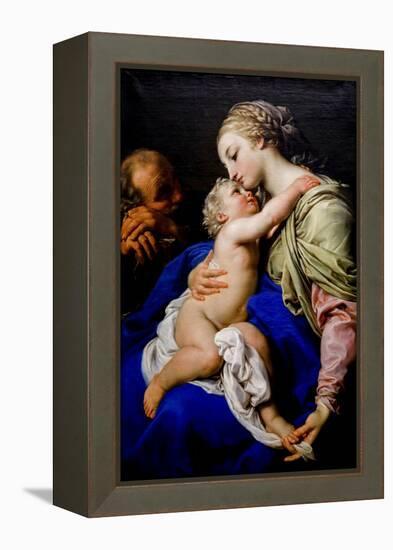 The Holy Family. 18Th Century (Oil on Canvas)-Pompeo Girolamo Batoni-Framed Premier Image Canvas