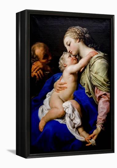 The Holy Family. 18Th Century (Oil on Canvas)-Pompeo Girolamo Batoni-Framed Premier Image Canvas