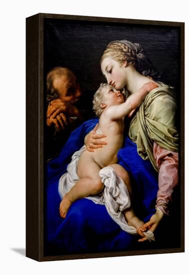 The Holy Family. 18Th Century (Oil on Canvas)-Pompeo Girolamo Batoni-Framed Premier Image Canvas