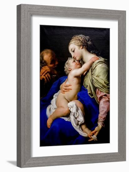 The Holy Family. 18Th Century (Oil on Canvas)-Pompeo Girolamo Batoni-Framed Giclee Print