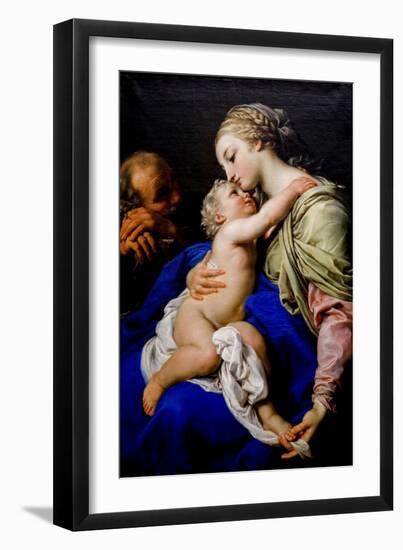 The Holy Family. 18Th Century (Oil on Canvas)-Pompeo Girolamo Batoni-Framed Giclee Print