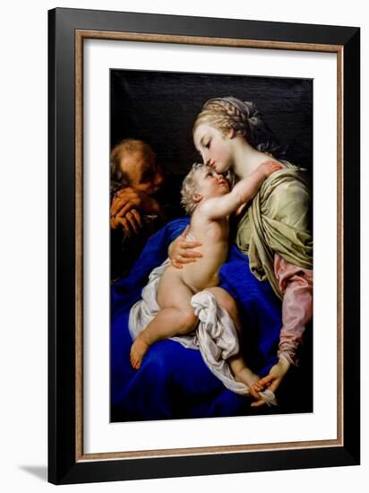 The Holy Family. 18Th Century (Oil on Canvas)-Pompeo Girolamo Batoni-Framed Giclee Print