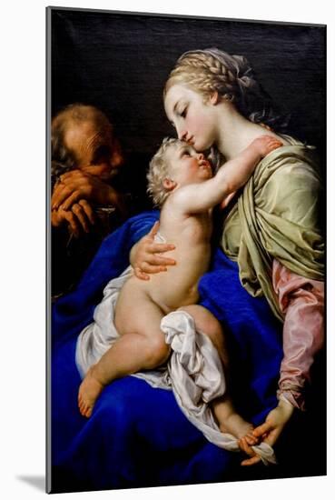 The Holy Family. 18Th Century (Oil on Canvas)-Pompeo Girolamo Batoni-Mounted Giclee Print