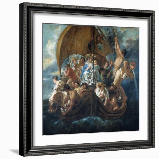 The Holy Family and others flee into Egypt, 1652-Jacob Jordaens-Framed Giclee Print