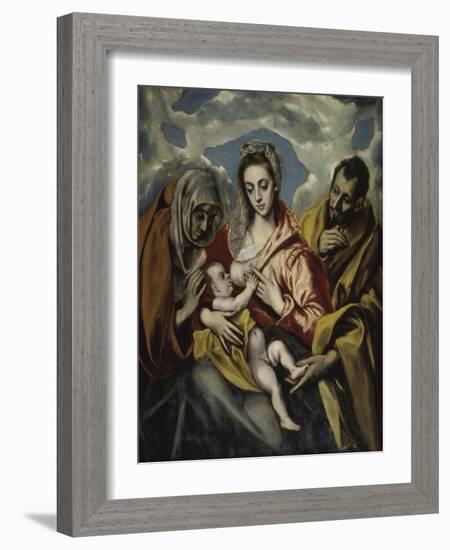 The Holy Family and Saint Anne-El Greco-Framed Giclee Print