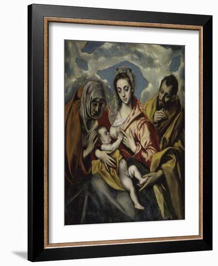 The Holy Family and Saint Anne-El Greco-Framed Giclee Print