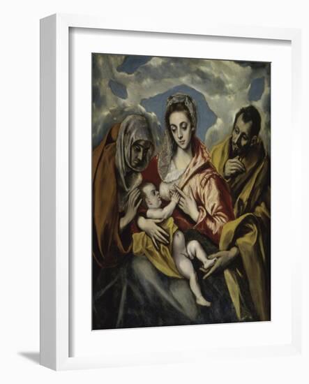 The Holy Family and Saint Anne-El Greco-Framed Giclee Print