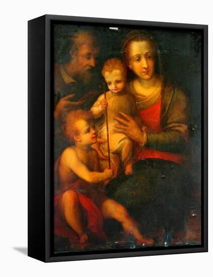 The Holy Family And St John, 1501-Italian School-Framed Premier Image Canvas