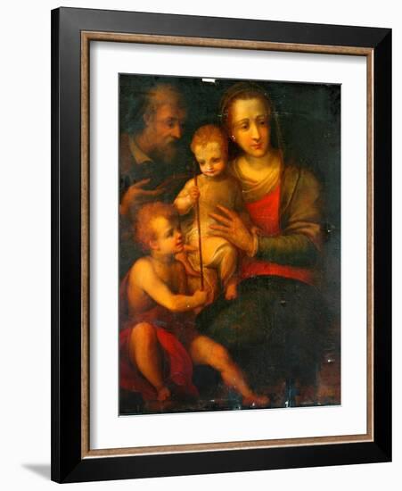 The Holy Family And St John, 1501-Italian School-Framed Giclee Print