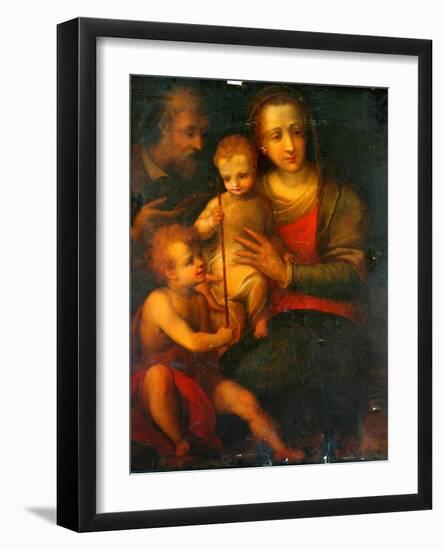 The Holy Family And St John, 1501-Italian School-Framed Giclee Print