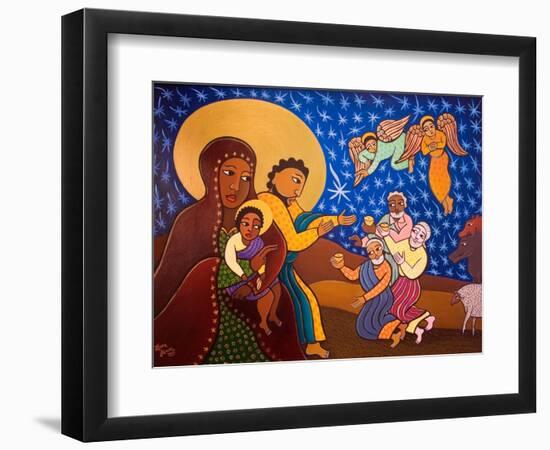 The Holy Family at Nativity, 2007-Laura James-Framed Giclee Print