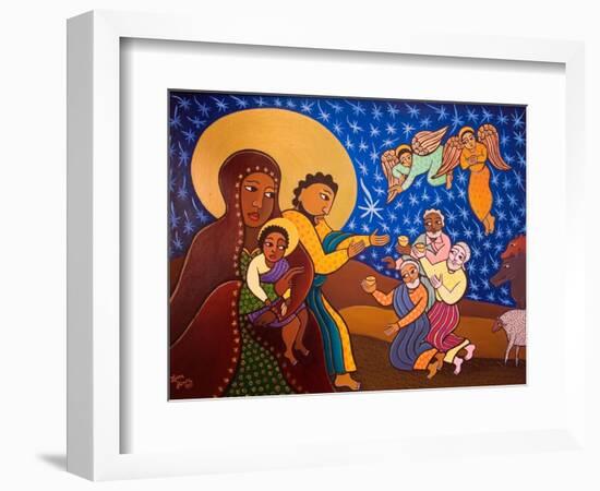 The Holy Family at Nativity, 2007-Laura James-Framed Giclee Print