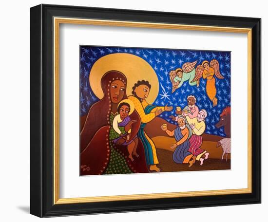 The Holy Family at Nativity, 2007-Laura James-Framed Giclee Print