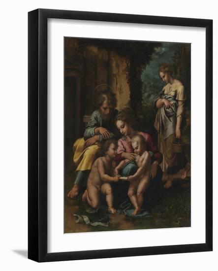 The Holy Family, c.1520-23-Giulio Romano-Framed Giclee Print