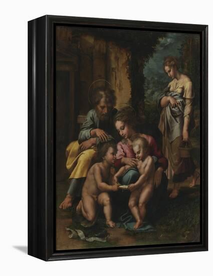 The Holy Family, c.1520-23-Giulio Romano-Framed Premier Image Canvas