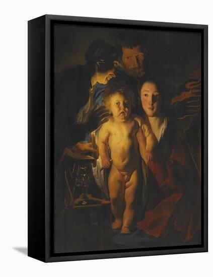 The Holy Family, c.1621-2-Jacob Jordaens-Framed Premier Image Canvas