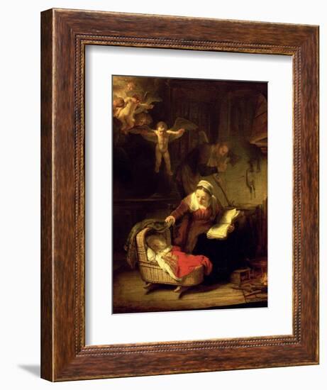 The Holy Family, c.1645-Rembrandt van Rijn-Framed Giclee Print