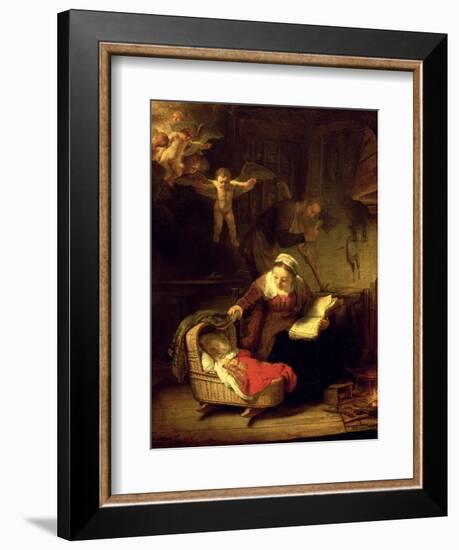 The Holy Family, c.1645-Rembrandt van Rijn-Framed Giclee Print