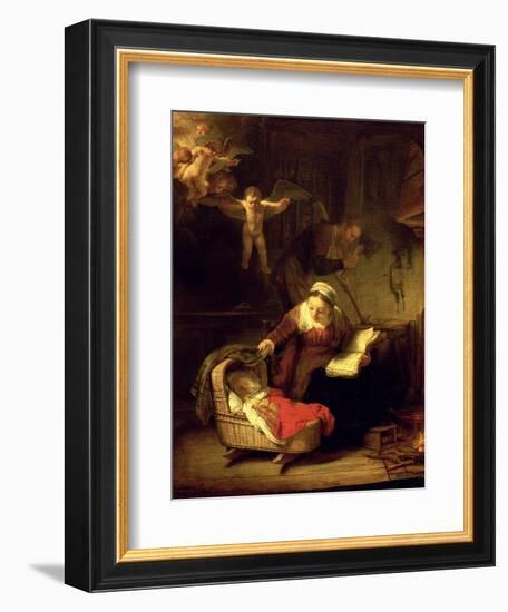 The Holy Family, c.1645-Rembrandt van Rijn-Framed Giclee Print