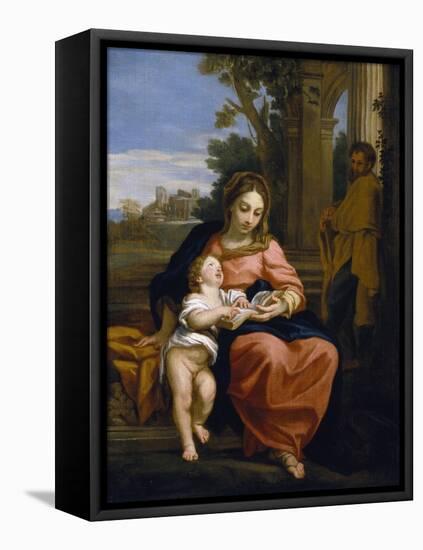 The Holy Family, C.1700-15 (Oil on Canvas)-Carlo Maratta or Maratti-Framed Premier Image Canvas