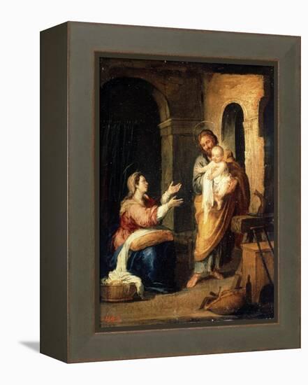 The Holy Family, C1660-C1670-Bartolomé Esteban Murillo-Framed Premier Image Canvas