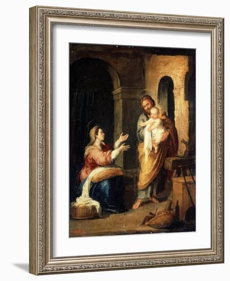 The Holy Family, C1660-C1670-Bartolomé Esteban Murillo-Framed Giclee Print