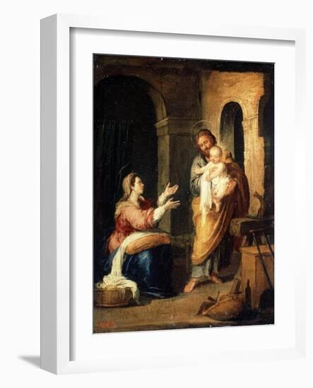 The Holy Family, C1660-C1670-Bartolomé Esteban Murillo-Framed Giclee Print