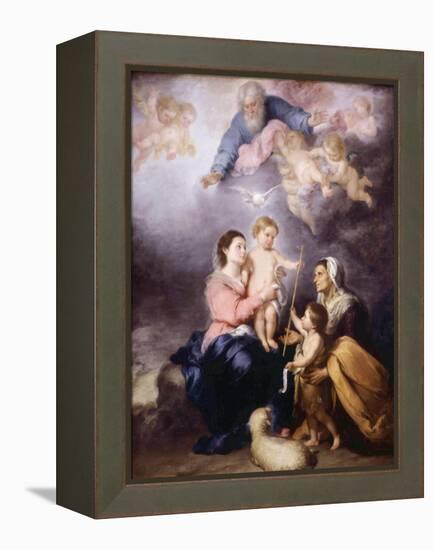 The Holy Family, Called the Virgin of Seville, 1670-Bartolome Esteban Murillo-Framed Premier Image Canvas