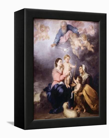 The Holy Family, Called the Virgin of Seville, 1670-Bartolome Esteban Murillo-Framed Premier Image Canvas