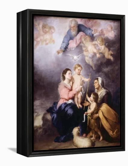 The Holy Family, Called the Virgin of Seville, 1670-Bartolome Esteban Murillo-Framed Premier Image Canvas