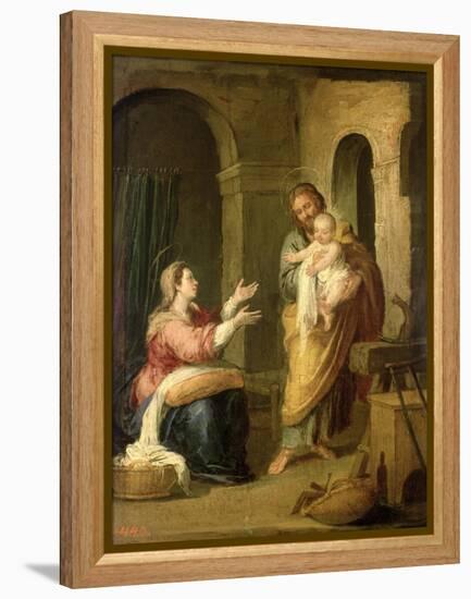 The Holy Family, circa 1660-70-Bartolome Esteban Murillo-Framed Premier Image Canvas