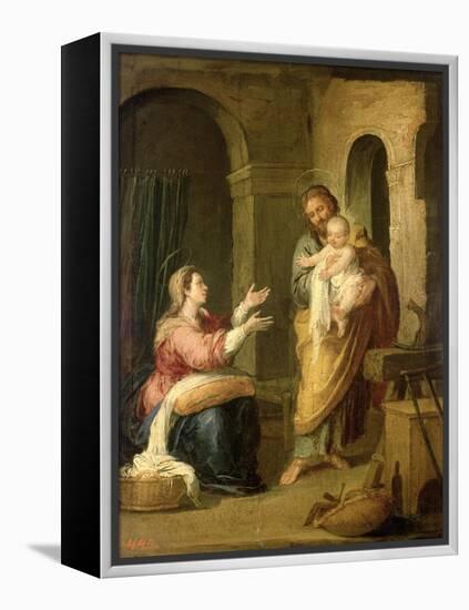 The Holy Family, circa 1660-70-Bartolome Esteban Murillo-Framed Premier Image Canvas