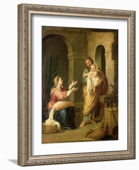 The Holy Family, circa 1660-70-Bartolome Esteban Murillo-Framed Giclee Print