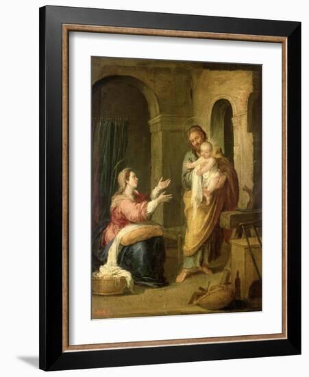 The Holy Family, circa 1660-70-Bartolome Esteban Murillo-Framed Giclee Print