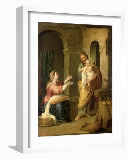 The Holy Family, circa 1660-70-Bartolome Esteban Murillo-Framed Giclee Print