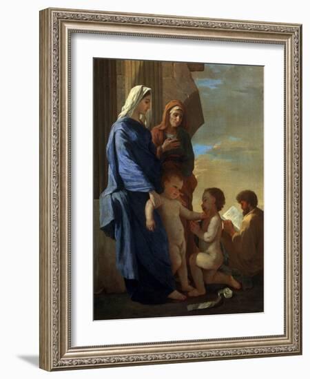 The Holy Family, Early 17th Century-Nicolas Poussin-Framed Giclee Print