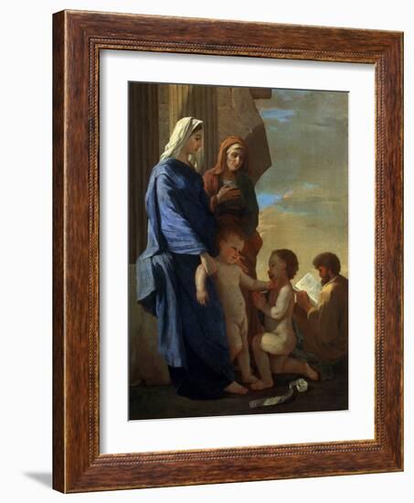 The Holy Family, Early 17th Century-Nicolas Poussin-Framed Giclee Print