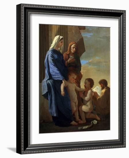 The Holy Family, Early 17th Century-Nicolas Poussin-Framed Giclee Print