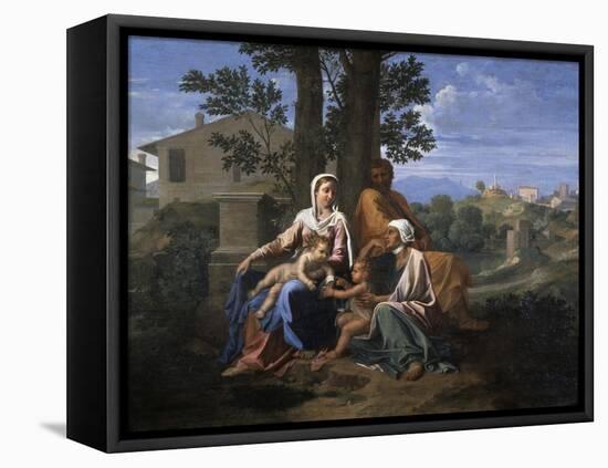 The Holy Family in a Landscape, 17th century-Nicolas Poussin-Framed Premier Image Canvas