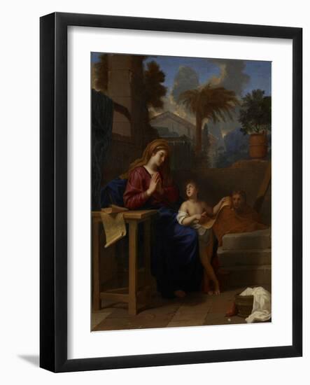 The Holy Family in Egypt, C.1660-Charles Le Brun-Framed Giclee Print